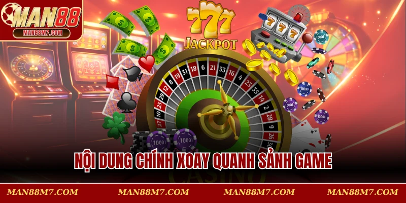 Nội dung chính xoay quanh sảnh game