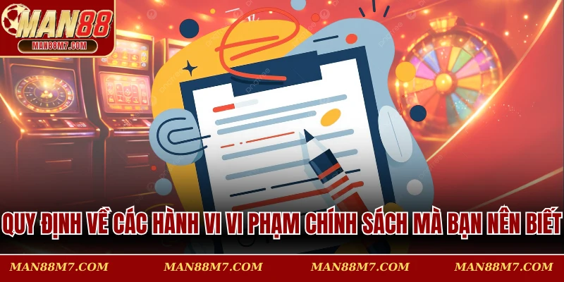 Quy định về các hành vi vi phạm chính sách mà bạn nên biết